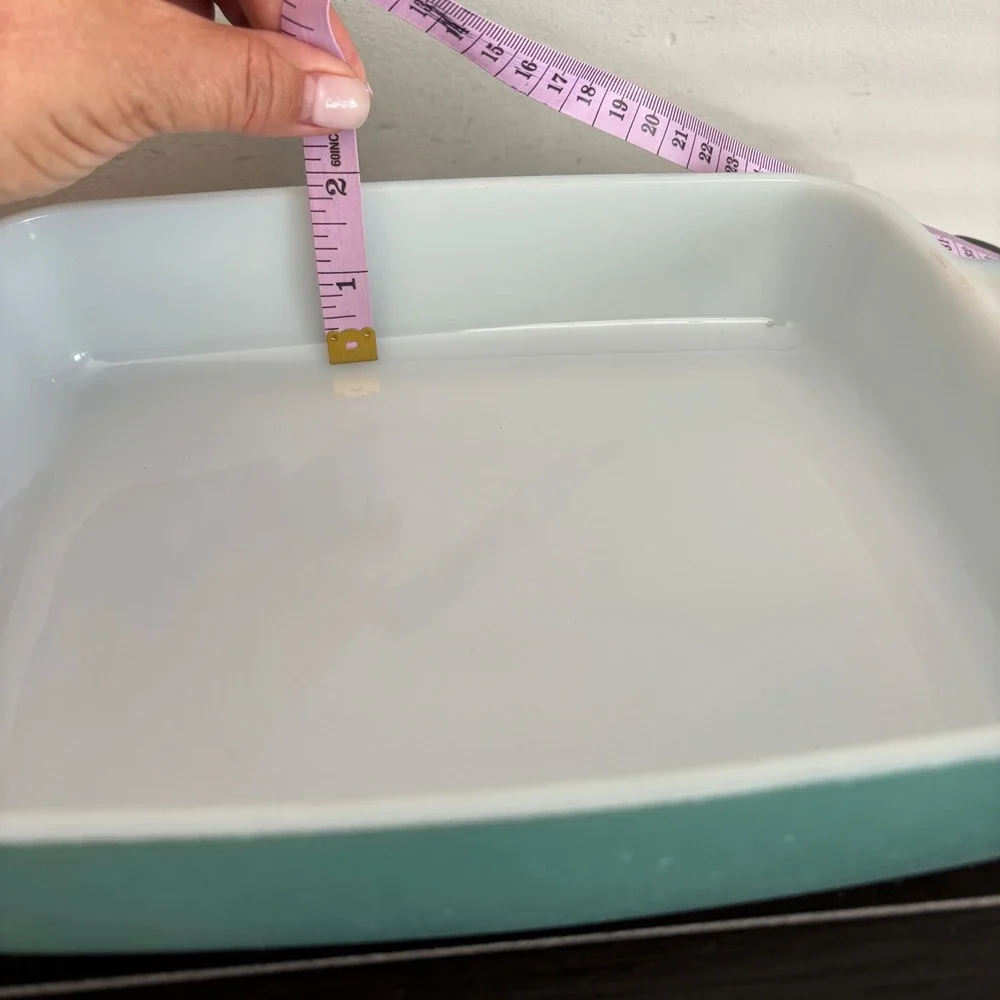 Vintage PYREX | 1953 Promo HEINZ | 507B | Seafoam Green Casserole Dish | 9x7